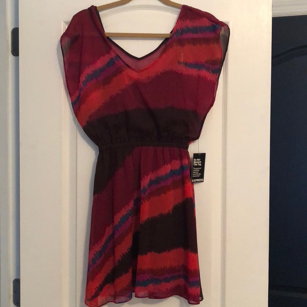 Purple and red dress